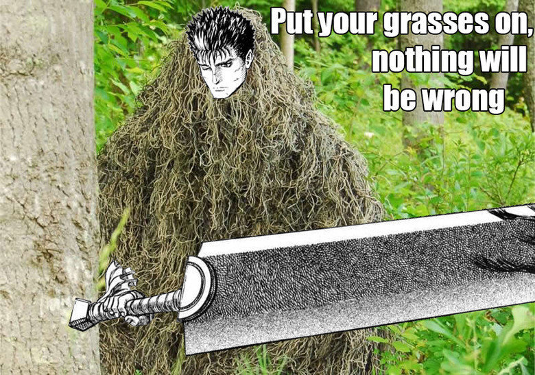 You put this on your. Берсерк Мем. Берсерк мемы. Put your grasses on. Berserk grasses.