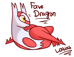 nekoyasuart:   Pokedexxy Challenge: Day 3: Fave Dragon Type  Latias hands down i love her so much 