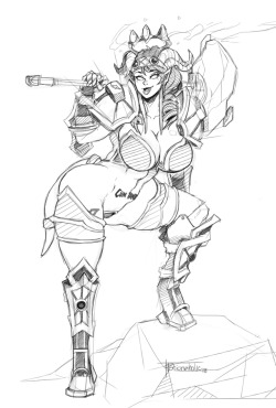 Potionaholic:  Small Handful Lovely Commissions Sketches. Draenei Pan Commisioned