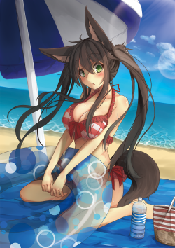 kitsuneears:  &ldquo;so how does master like my bikini?&rdquo;