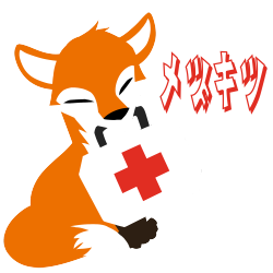 acesentialsketches:  I DREW A FOX. Fun fact, the katakana is a pun. I’ll let you figure it out =3  x3! Cute~ &lt;3