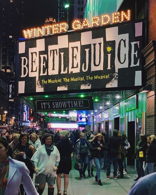 the actual best way to see beetlejuice on broadway is twice: once in october, with a beautiful crypt