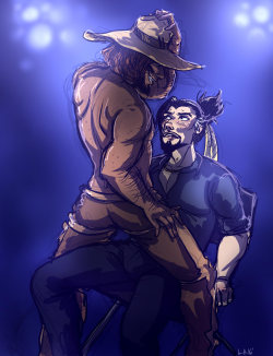 skye3337draws:  i cant believe i didnt post this yet a drawing inspired by Magic McCree, a fic that haunts me ever since i read it because its so good  