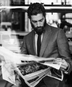 Suit and beard. Yes.