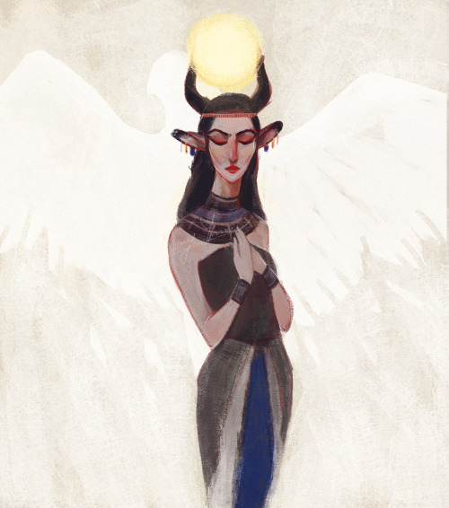 kindasilence: Sketchin’ Hathor. ‘the perfect woman’ well and also a cow..She was created by the falc