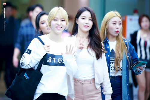 fy-yongsun:160831 Solar &amp; Moonbyul @ Gimpo Airport © Marron Cake