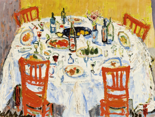 amare-habeo:  Henri-Victor Wolvens (Belgian, 1896 - 1977)Table Covered with Food (Table garnie), 1970