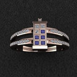 laughingsquid:  A Custom Line of ‘Doctor Who’ TARDIS Jewelry Made With Precious Metals and Sparkling Gems