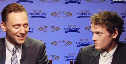 madisonyork:  Tom Hiddleston and Anton Yelchin [x] 
