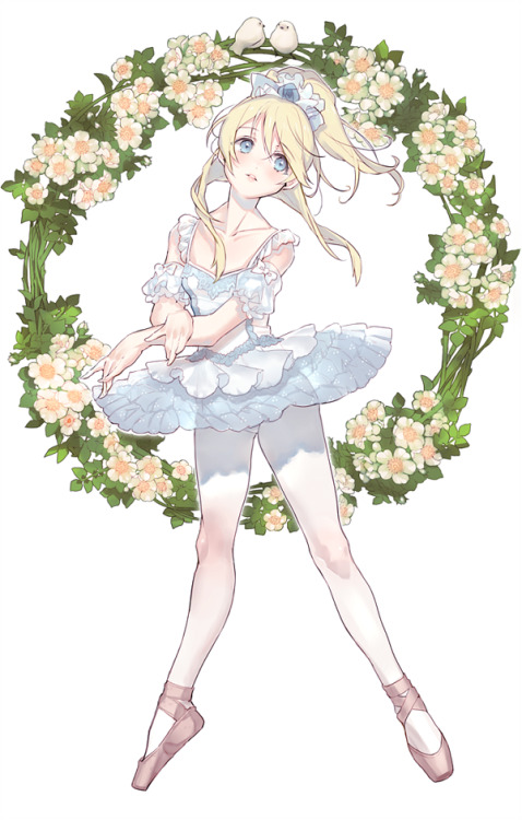 pictolita:Rosa Multiflora- Eli from lovelive! Added flowers to the previous drawing ^^ working on th