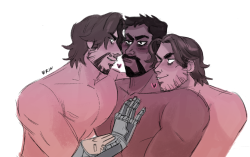 Rumpling:  Kinda Nsfw,, Current!Jesse/Gabe/Bw!Jesse :3C Gee Gabe, Your Mom Let You