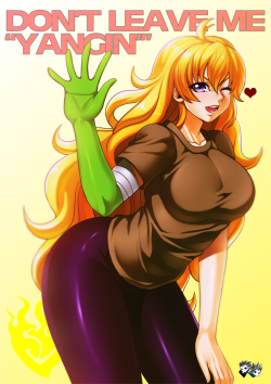 jadenkaiba:    “Don’t Leave me Yangin’”Yang Xiao Long of Team RWBY wants a high five  :) ENJOY! :) ——————————————————————————————————- Hai sai !! Jaden Kaiba are 2 persons (in