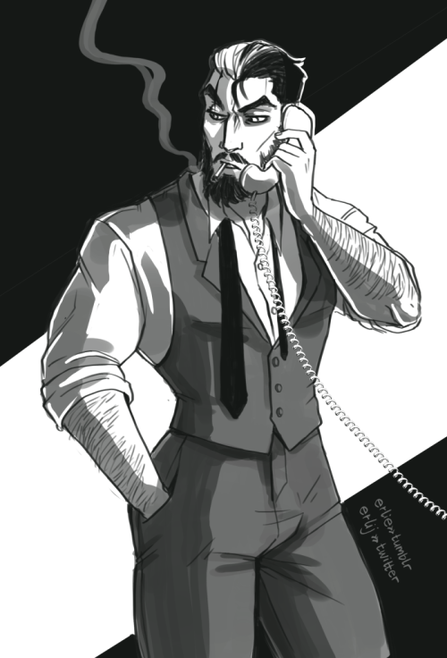 Lil&rsquo; bit different pin up today, I went for more noir/homme fatale route for the secret ag