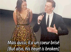 hiddles-makelovenotwar:hiddles-makelovenotwar:Tom’s French speech (+ translation) at the premiere of
