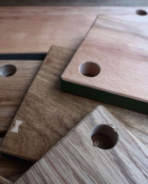 Little chamfers around the holes of these serving boards make a world of difference aesthetically an