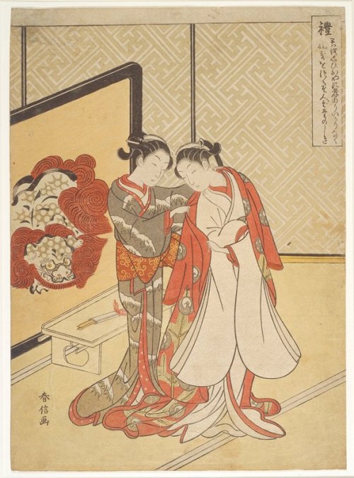 Decorum, Suzuki Harunobu, 1767, Minneapolis Institute of Art: Japanese and Korean ArtSize: 11 1/8 &t