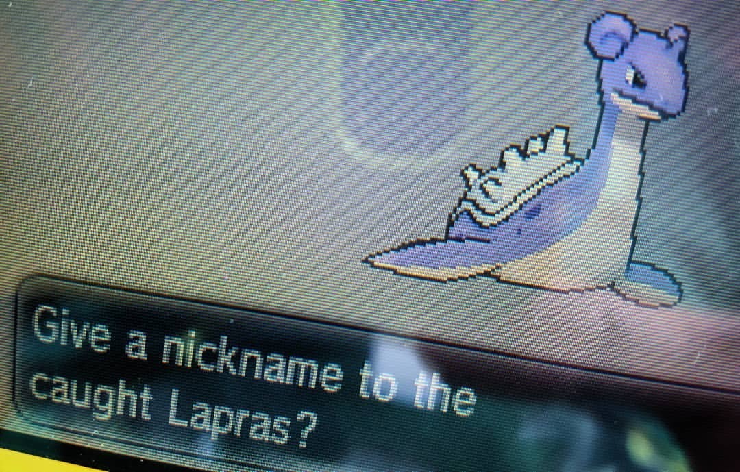 I got a shiny lapras in PokemonFireRed