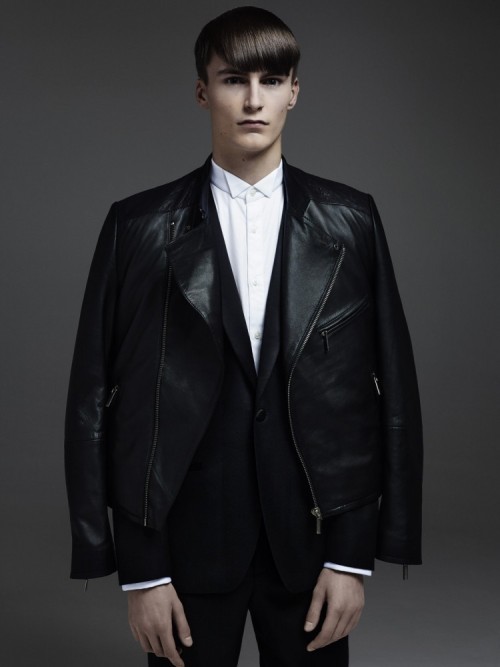 Topman Lux has launched. Get the look now with the black leather biker jacket or the blue ‘Tok