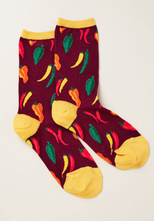 littlealienproducts: Hot Pepper Socks from ModCloth