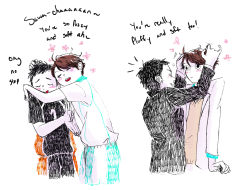 oikawatootru:daichi and oikawa doodles i