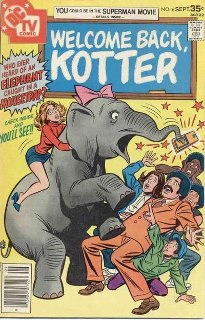 Three items of note:
1) There once was a Welcome Back Kotter comic book.
2) Said comic featured an issue in which a rogue elephant terrorized both Gabe Kaplan and a pre-Grease John Travolta.
3) I want to be in the Superman movie.