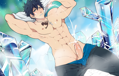 ikurosilver:  It’s been so long since i drew fanart >v>~ it was fun lol XDHere is Gray Fullbuster from Fairy Tail ;9 Enjoy~I am also onkurosilver.deviantart.comikurosilver.tumblr.compixiv.me/kurosilver