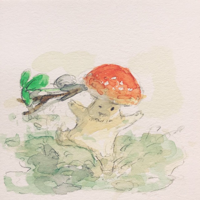 studio-thomas-walsh:A little mushroom finds a puddle
