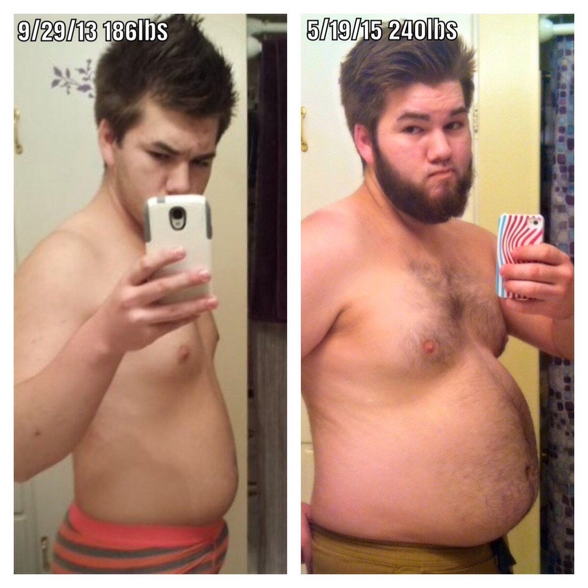 kylexl:  Just a little comparison photo my boyfriend threw together for me :3