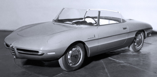 Alfa Romeo Giulietta SS Spider Speciale Aerodinamica, 1961, by Pininfarina. Presented at the Turin M
