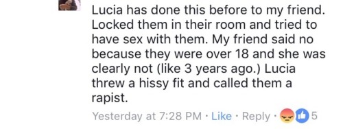 braatphomet:SPREAD THIS SHIT LIKE FUCKING WILDFIRE!!!! Lucia Fressola is a sexual and emotional abus