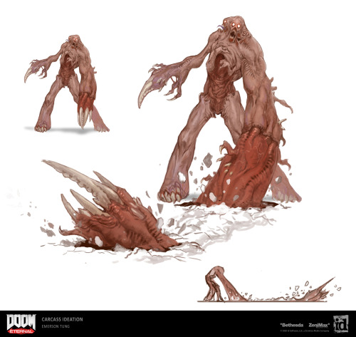 Carcass Demon Concept Art, done for DOOM Eternal. 
