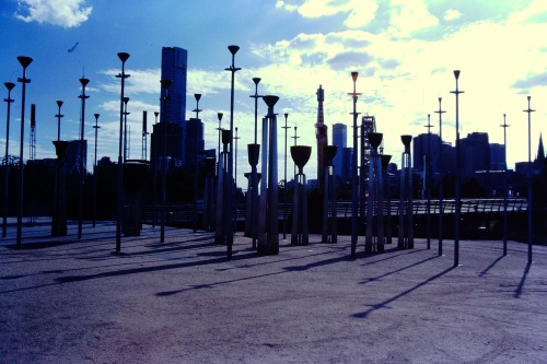 The Federation Bells, MelbourneThe Federation Bells is an installation comprising 39 upturned bells.