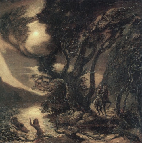 1910-again:Albert Pinkham Ryder, Seigfried and the Rhine Maidens c.1888-1891