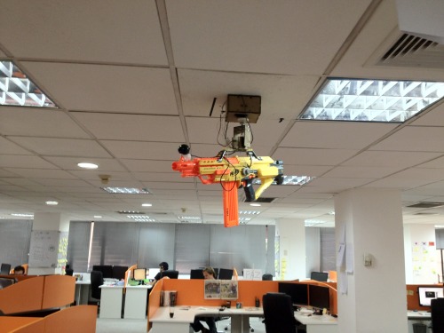 XXX Is…..is THIS a NERF sentry gun???? photo