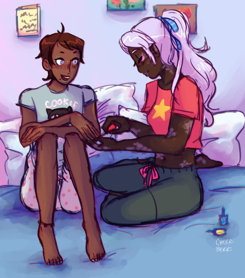 cherriberrii:a friend and i were talkin about lance n allura bonding and being buds i had to do