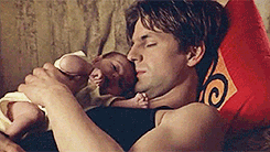 lindsaypetersons:  brian &amp; baby gus 