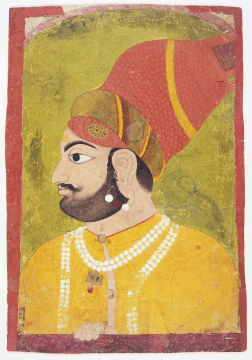 Indian rajput prince, rajasthani painting
