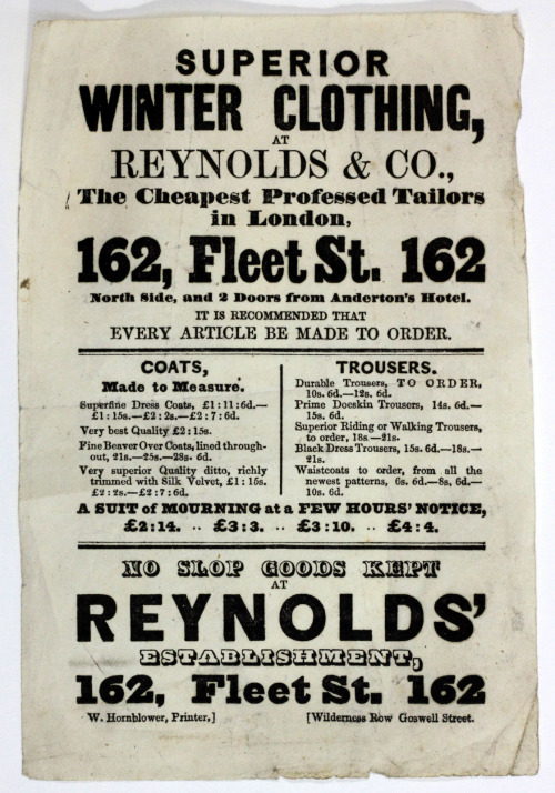 No Slop Goods Kept at Reynolds’ Establishment - Reynolds &amp; Co. The Cheapest Profe