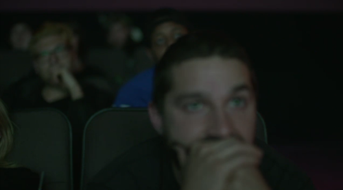 areyoufilmingthis:Shia watching “Transformers: Dark of The Moon” (2011) (yes, that is him sleeping