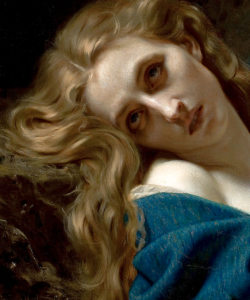 nigra-lux:  MERLE, Hughes (1823-1881) Mary Magdalene in the cave, detail1868   via Valeria V     