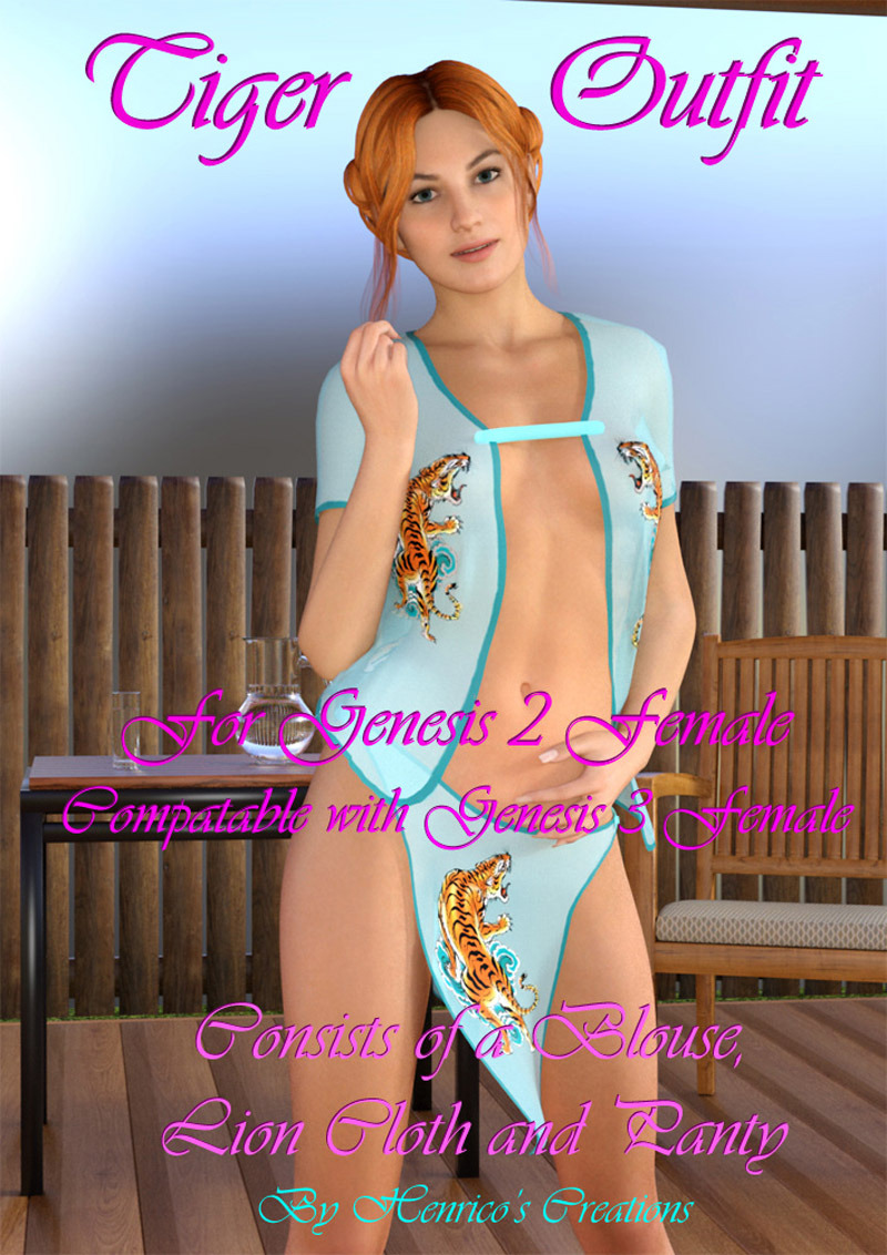 The  Tiger Outfit is designed to bring out the Tiger in your Genesis 2  Female characters.