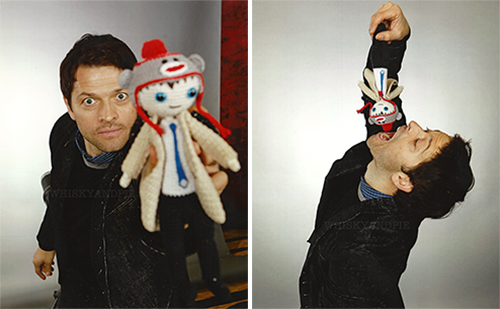 whiskyandpie:misha collins - sfcon 2015castiel doll by camilla
