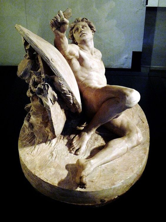 stonemen:  Johan Tobias Sergel (1740-1814). Swedish. Othryades the dying Spartan.