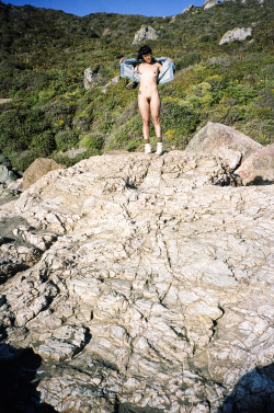 vivian-fu:  Self Portrait at Blind Beach, June 2014 From this time last year and from the last roll I ran through my trusty yashica t3d. RIP lil buddy :( 