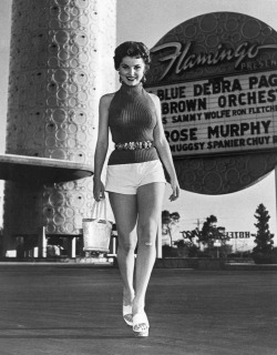 vintagelasvegas:At the Flamingo, Las Vegas, 1954. This is Debra Paget.