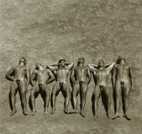 vintagemusclemen:Baking on a rock.