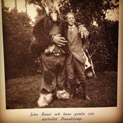 quatermasspitt:“John Bauer [Swedish fairy tale painter and illustrator] with his old friend, the gre