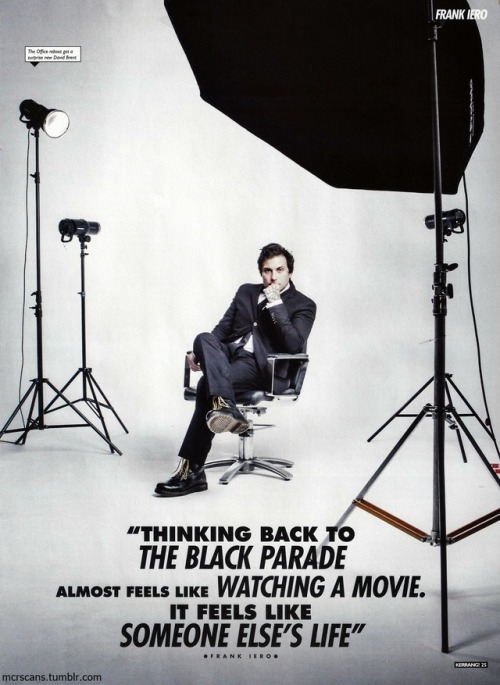 callmeblake:mcrscans:Fun Fact: The suit Frank Iero wears in this photo shoot is the suit he was marr