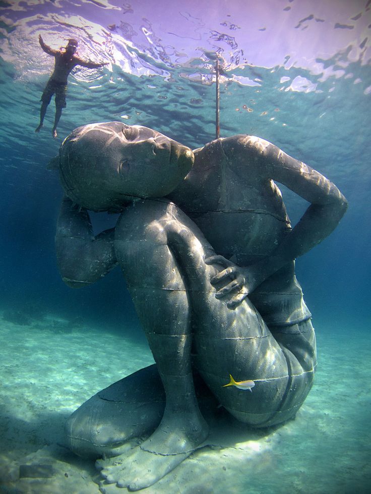munan15:This stunning 18-feet-tall, 60-ton underwater sculpture of Bahamian girl