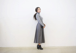 Nara-Ka:  Pinstriped Long Skirt 